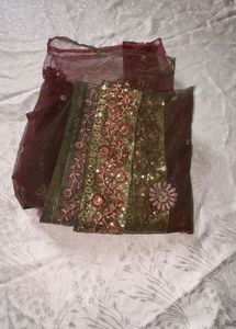 Maroon Embroidered Kurta