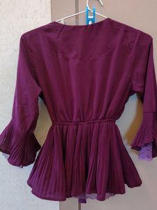 Buy 1Get One of same price- Pleated Peplum Top