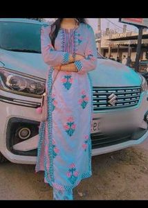 Elegant White nyra Kurti and plazo Set