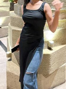 Black Sleeveless Long dress