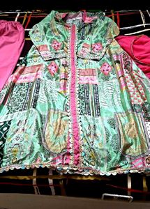 New Printed Kurta Set with Pink Palazzo