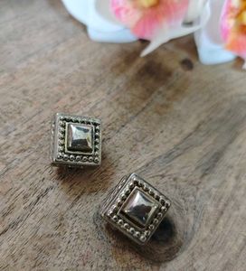 Vintage Square Stud Earrings