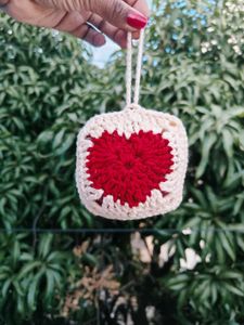 Crocheted Heart Ornament + Freebie Bookmarks