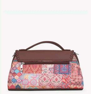 Boho Jute Patchwork Handbag