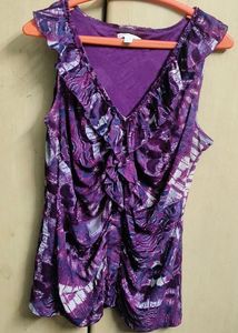 Purple Ruffle Top