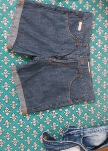 Denim Shorts Dark Blue