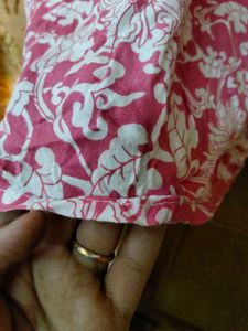 Stylish Pink Floral Kurta Top