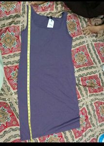 Purple Shein Square Neck Midi Dress