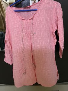 Pretty Pink Printed Kurta