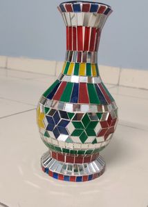 Mosaic Mirrored Vase Flower Pot