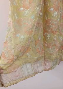 ✨ Elegant Organza Embroidered 3-Piece Suit ✨