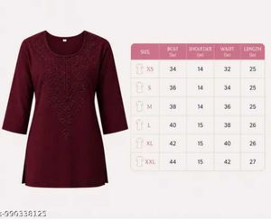 Embroidered Maroon Kurta