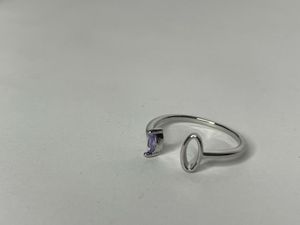 cute Silver Ring with lavender Stone