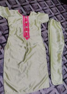 Satin Kurti Set
