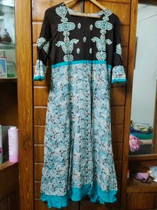 Preloved Ethnic Gown/Dress Wth Delicate Embroidery