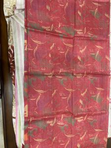 Khadi Silk Printed Saree With Blouse