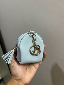 Cute Blue Coin Pouch with Tassel
