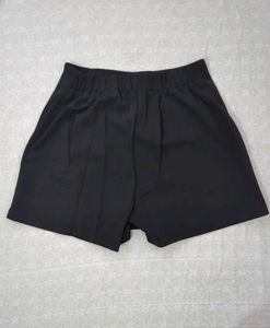 Black A-Line Mini Skort with Slits