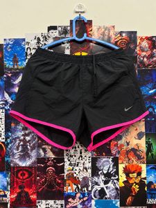 Nike Dri-FIT Black & Pink Running Shorts | Athleti