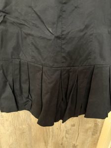 Sleeveless Black Pleated Mini Dress