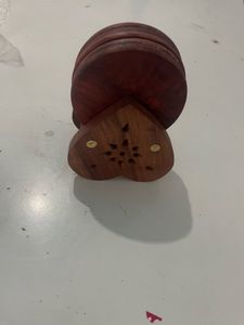 Wooden Coaster Set with Holder