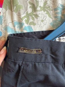 Classic Grey Striped Dress Pants
