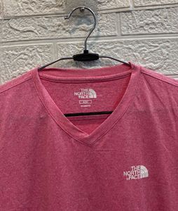 The North Face Pink V-Neck T-Shirt