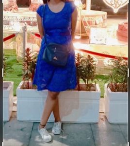 Royal Blue Lace Dress