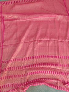 Unused Red Sari ,6 Meters Long.Without Blouse Piece.Georget And Silky Type Cloth