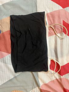 Chic Black Tube Top &amp; Skirt Set