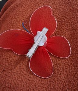 Butterfly Sparkling red Hair clip