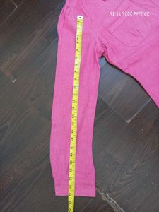 Pink Button-Up Long Sleeve Shirt