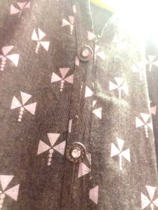 Unique Patterned Button-Up Kurti