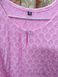 Pink Chikankari Kurta and Palazzo Set