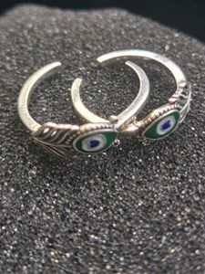 Peacock Design Toe Rings SS925