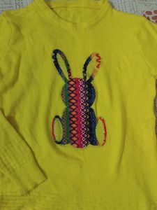 Cute Bunny Yellow Sweater
