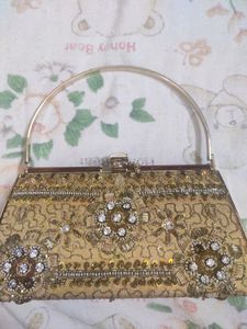 Golden Bridal clutch