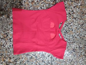 Chic Red Heart Cutout Crop Top