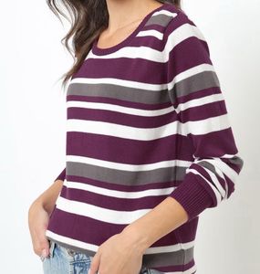 Striped Knitted Teamspirit Sweater