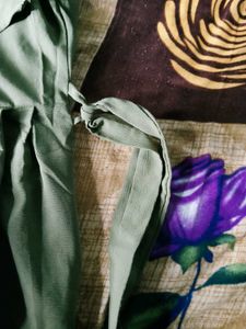 Chic Olive Green Button-Up Maxi Dress
