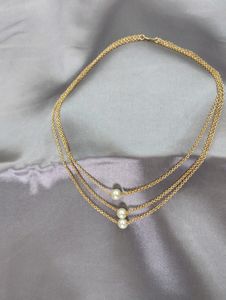 Stylish 3 Layer Chain With Pearl