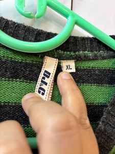 Bottle Green Striped Sweater