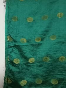 Sea Green Colour Silk Blend Woven Floral Print Pur