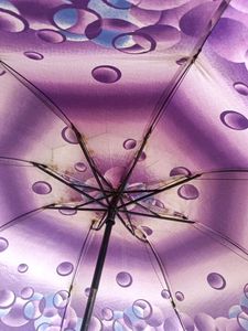 3 Fold Pretty Purple Bubble Print Umbrella