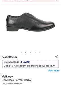 **New**WalkwayMen Black Formal Derby