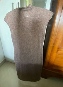 Sleeveless Mock Neck Knit Dress