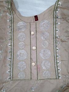 Golden Nude Coloured Kurta Pant Set