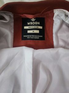 Wrogn Maroon Bomber Jacket