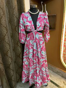 Boho Floral Print Maxi Dress