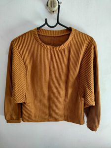 SHEIN Brown Corduroy Sweater / Pullover